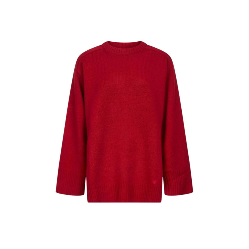 NWOT LouLou Studio Safi Crew Neck Sweater Womens XL Red Wool Cashmere Pullover